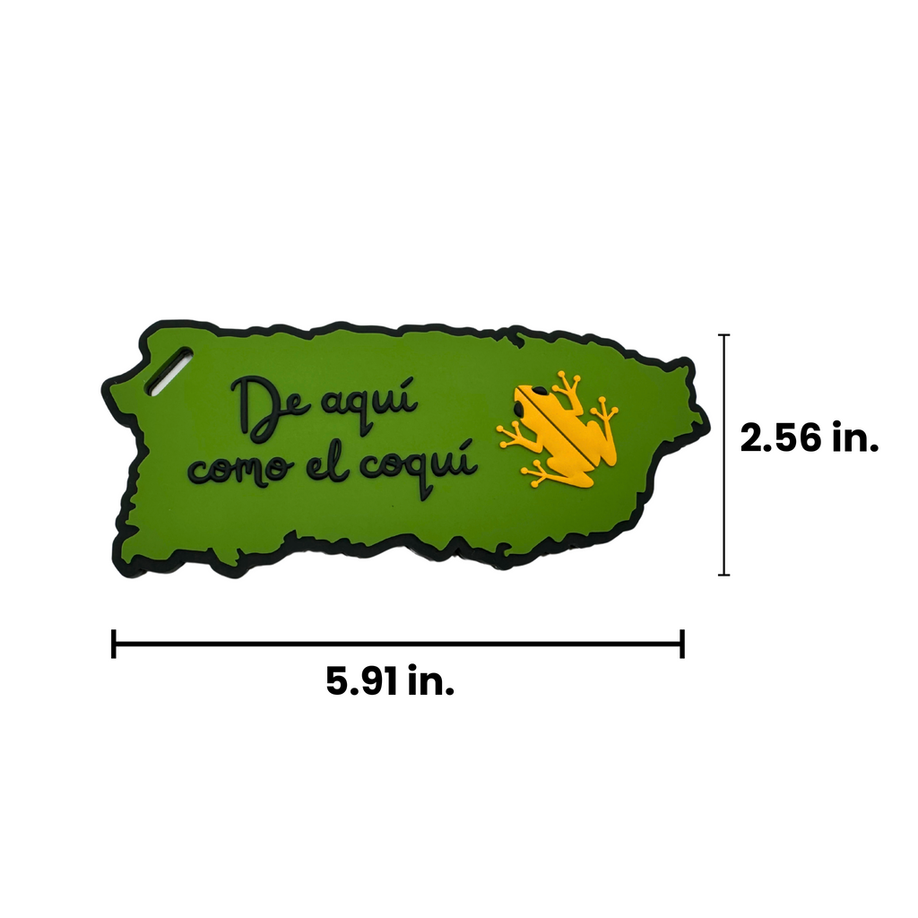 Etiqueta de Equipaje: De Aquí Como el Coquí
